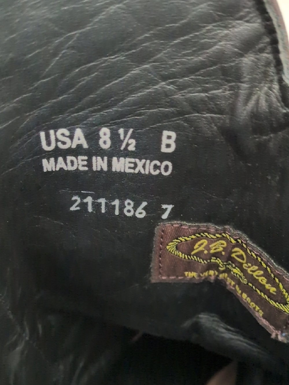 JB DILLON I Brown Leather Snip Toe Embroidered Cowgirl Western Cowboy Boots, 8.5 - Picture 11 of 16